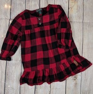 Baby Roots size Large (12-18m) plaid tunic shirt